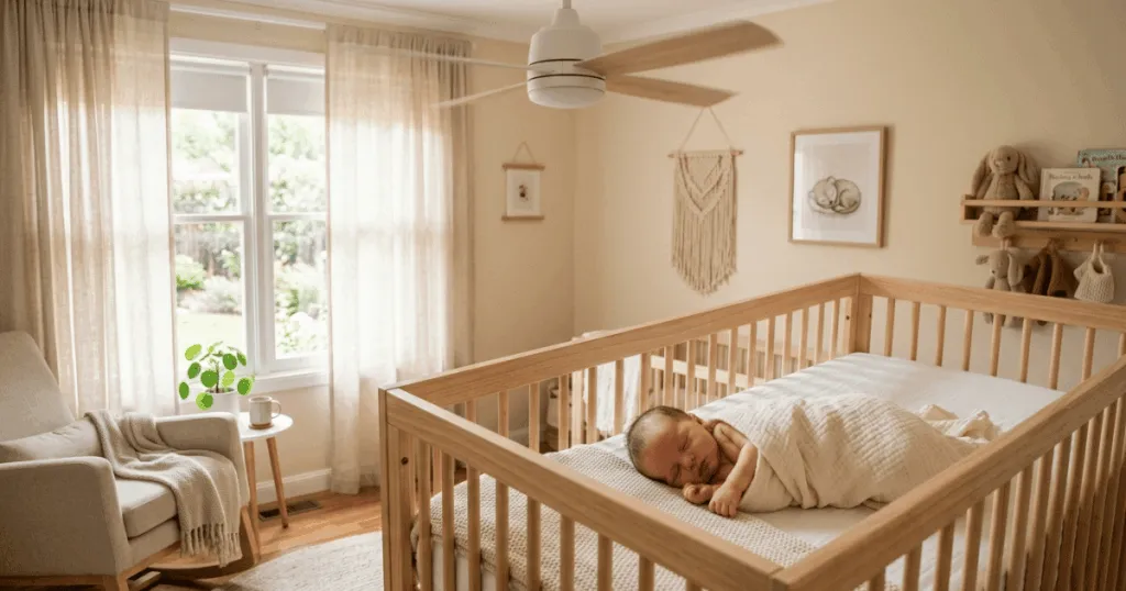 Can you have a ceiling fan on with a newborn?