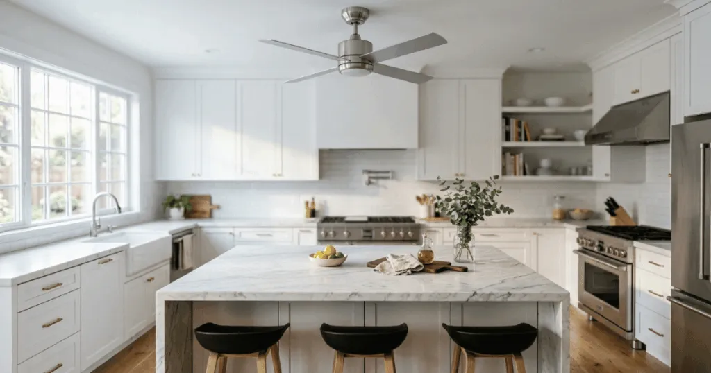 Can you put a ceiling fan in a kitchen?