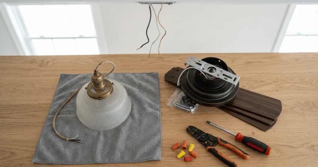 Can you replace a light fixture with a ceiling fan?