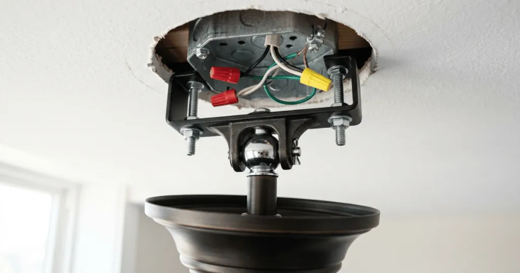 How are ceiling fans mounted?
