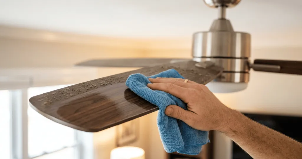 How to clean ceiling fans?