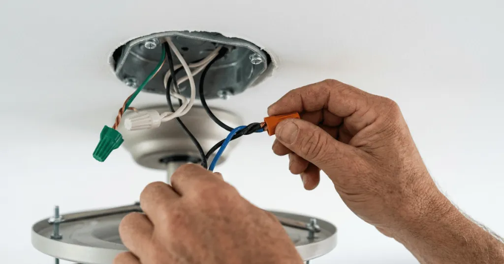 How to connect ceiling fan wires?