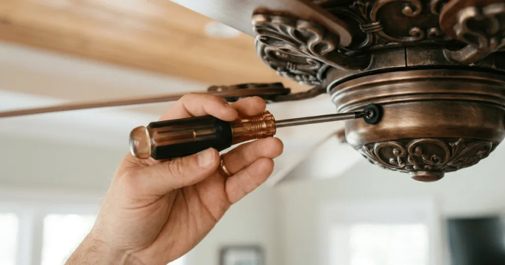 How to fix a noisy ceiling fan?