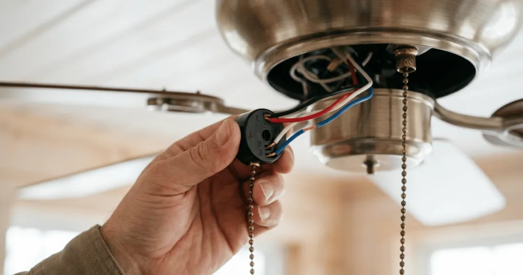 How to install a ceiling fan pull switch?