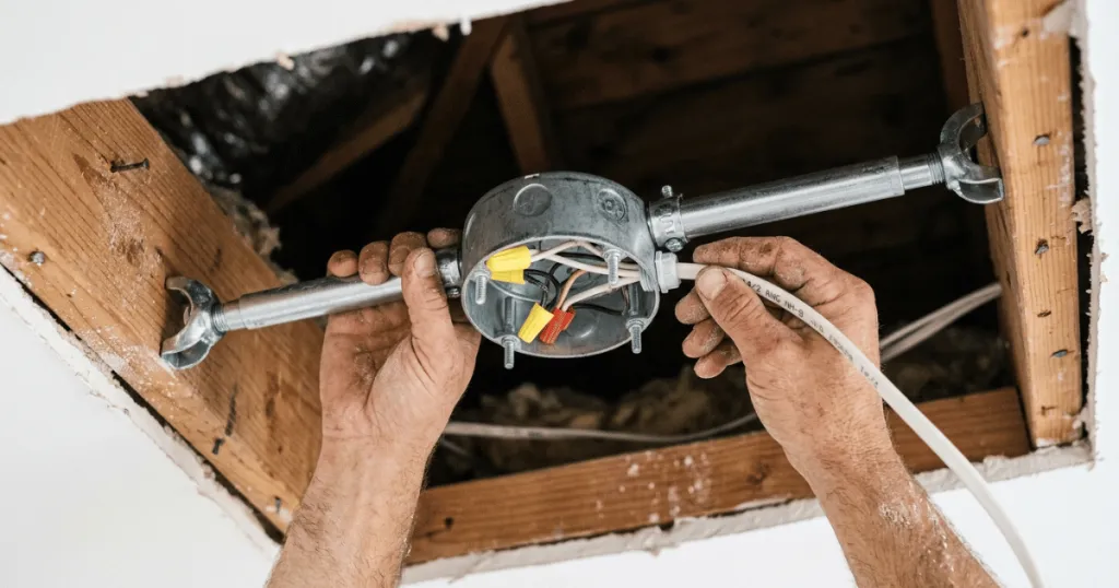 How to install a ceiling fan without existing wiring?