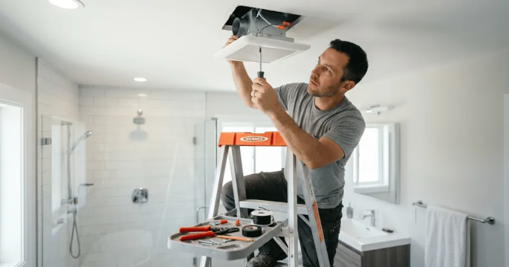 How to replace a bathroom ceiling fan?