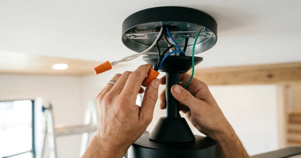 How to wire a ceiling fan with light?