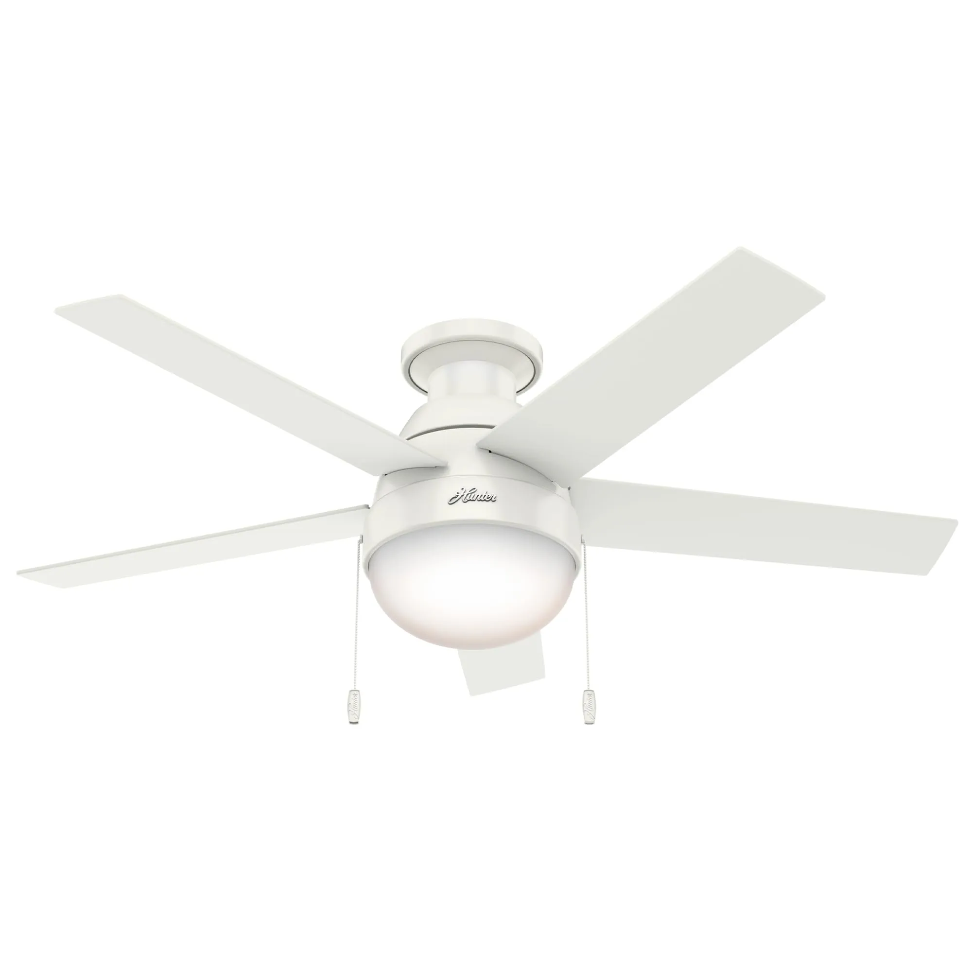Hunter Anslee, Indoor, Ceiling Fan, with LED Light, 46 inch, Fresh White