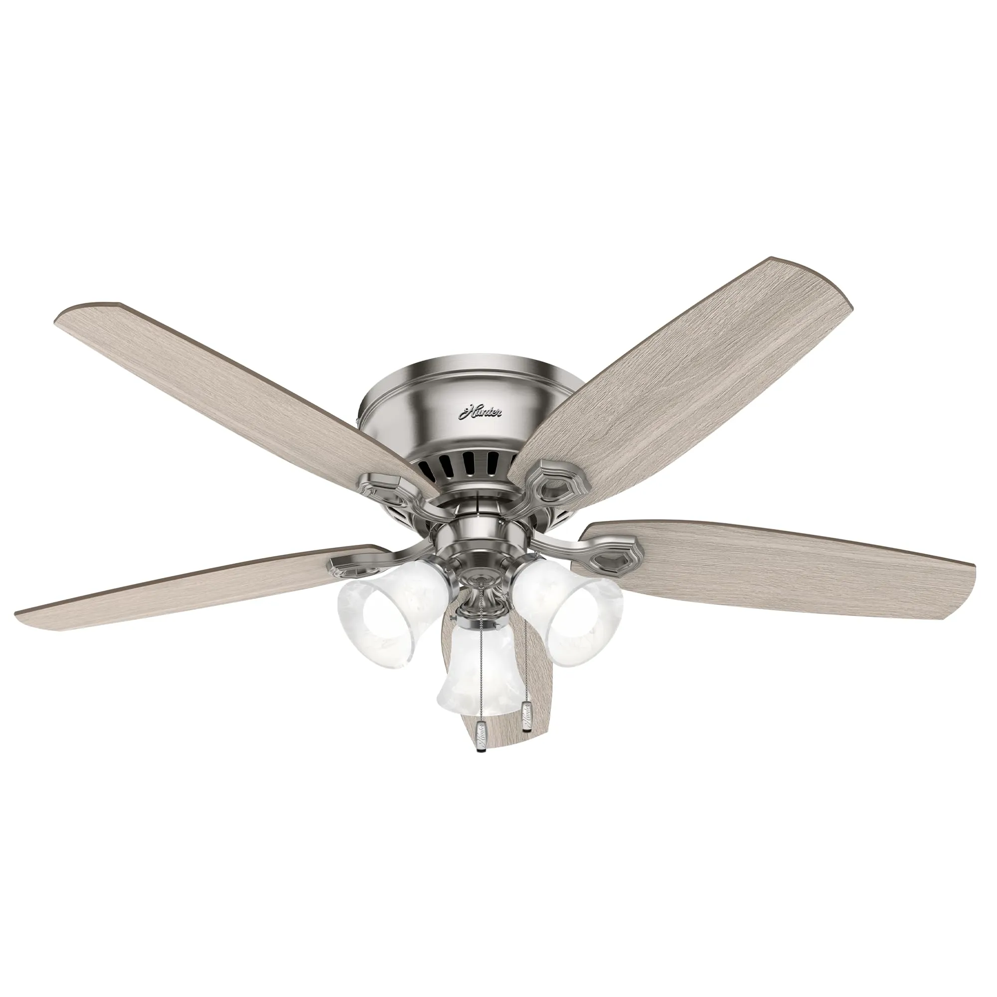 Hunter Builder, Indoor, Ceiling Fan, Pull Chain, 52 inch, Brushed Nickel