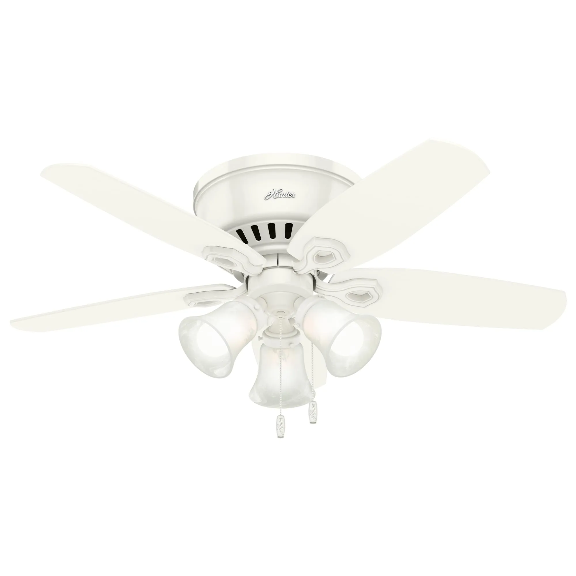 Hunter Builder, Indoor, Ceiling Fan, with LED Lights, 42 inch, Snow White