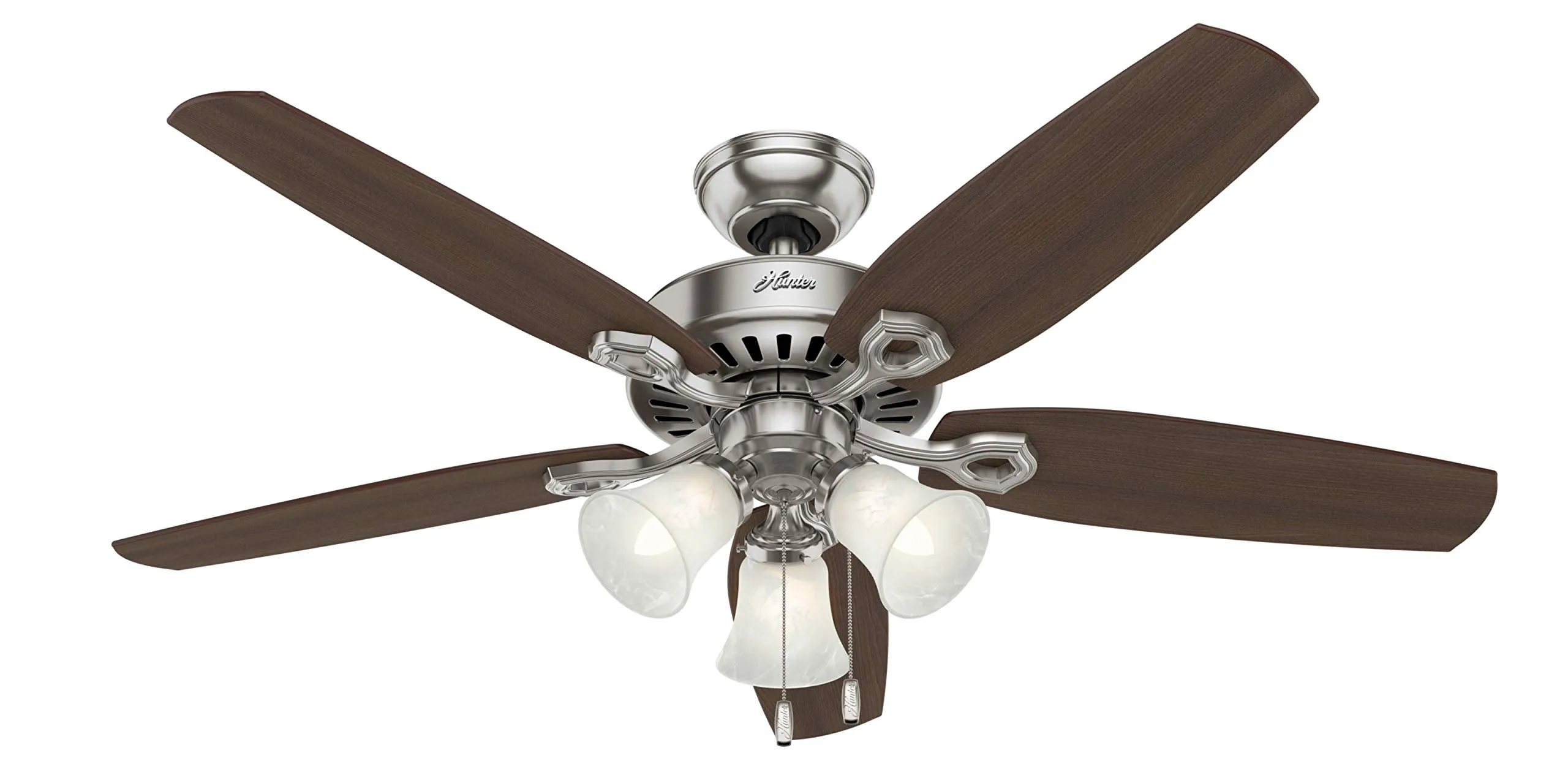 Hunter Builder Plus, Indoor, Ceiling Fan, 5 Blades, 52 inch, Brushed Nickel