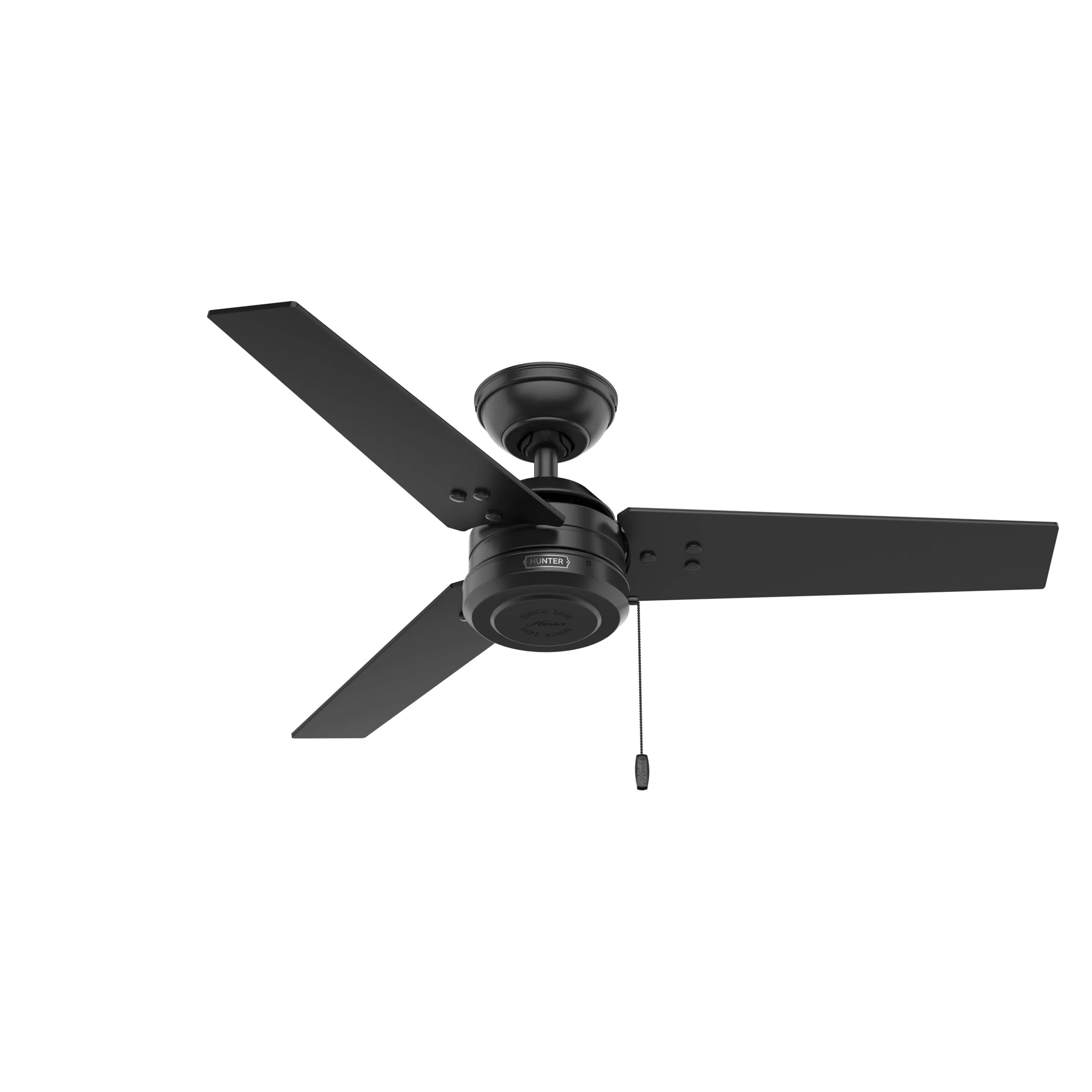 Hunter Cassius, Outdoor or Indoor, Ceiling Fan, 44 inch, Matte Black