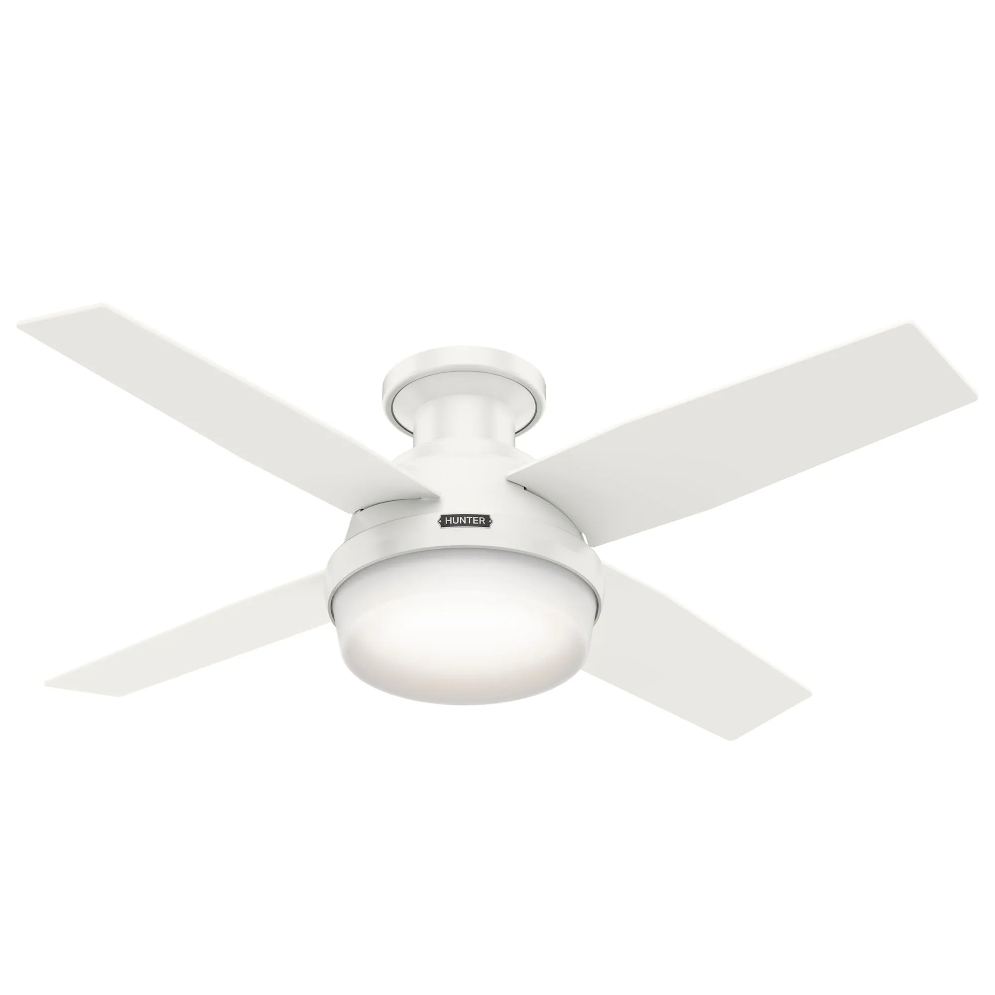 Hunter Dempsey, Indoor, Ceiling Fan, Modern, Quiet, 44 inch, Fresh White