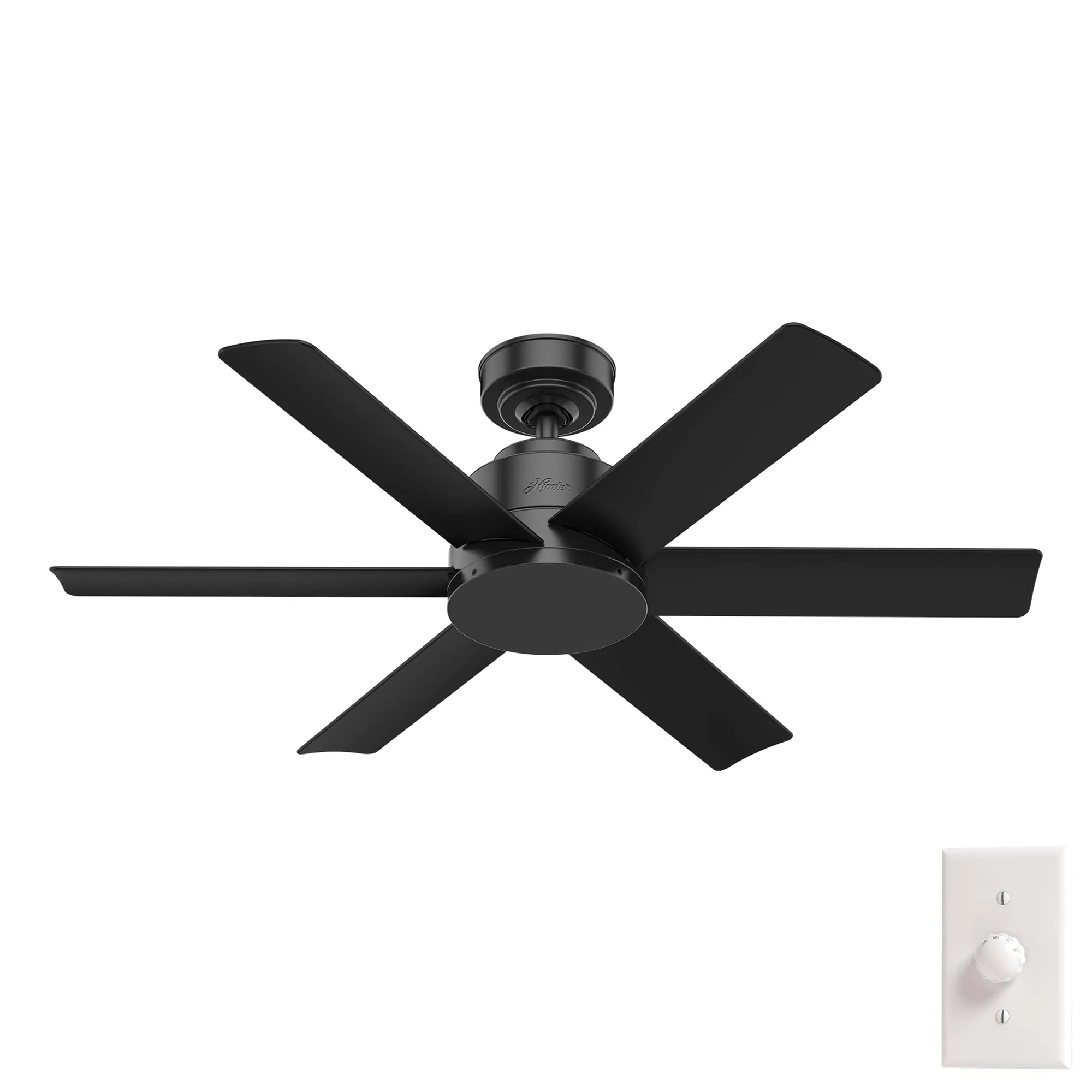 Hunter Kennicott, Outdoor or Indoor, Ceiling Fan, 44 inch, Matte Black