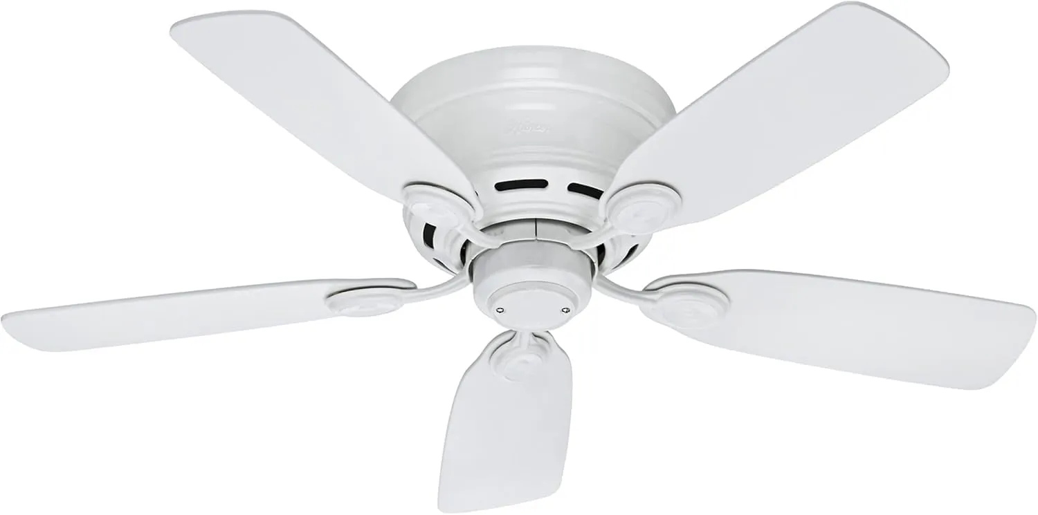 Hunter Low Profile IV, Indoor, Ceiling Fan, No Light, 42 inch, Snow White