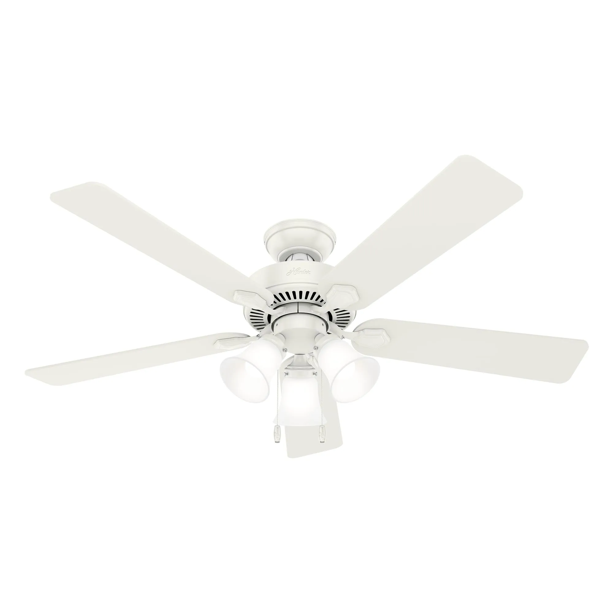 Hunter Swanson, Indoor, Ceiling Fan, with LED Lights, 52 inch, Fresh White
