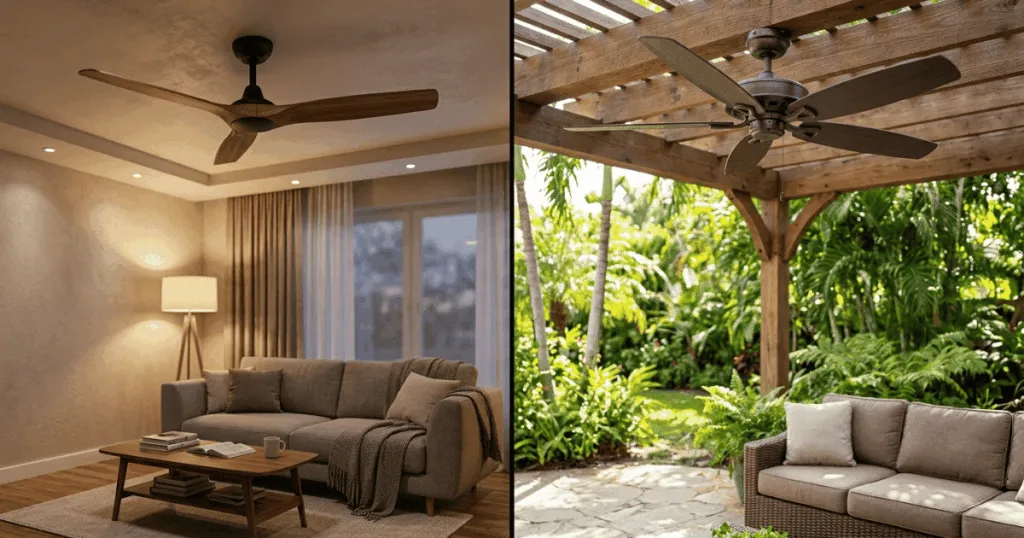 Indoor vs Outdoor Ceiling Fans