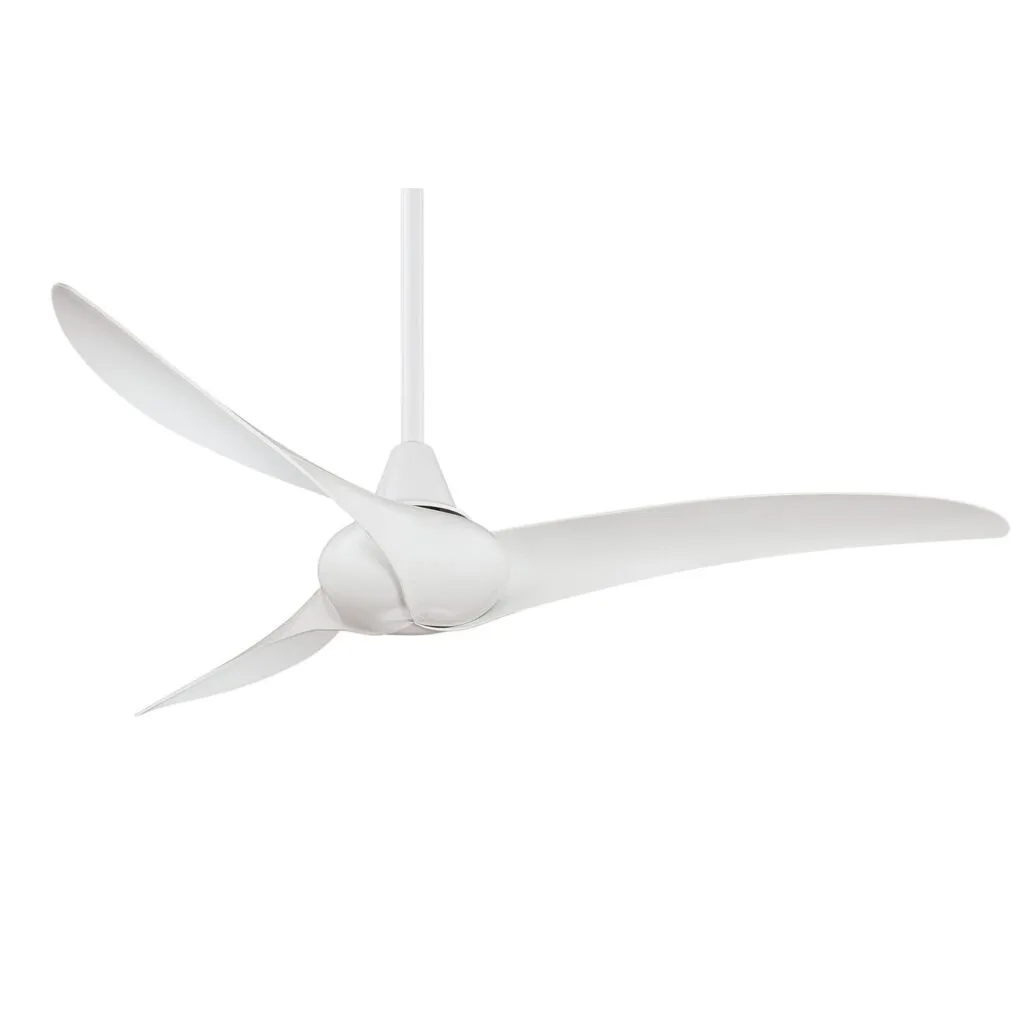MINKA-AIRE F843-WH Wave 52 Inch 3 Blade Ceiling Fan, White, Best 3 blade ceiling fan