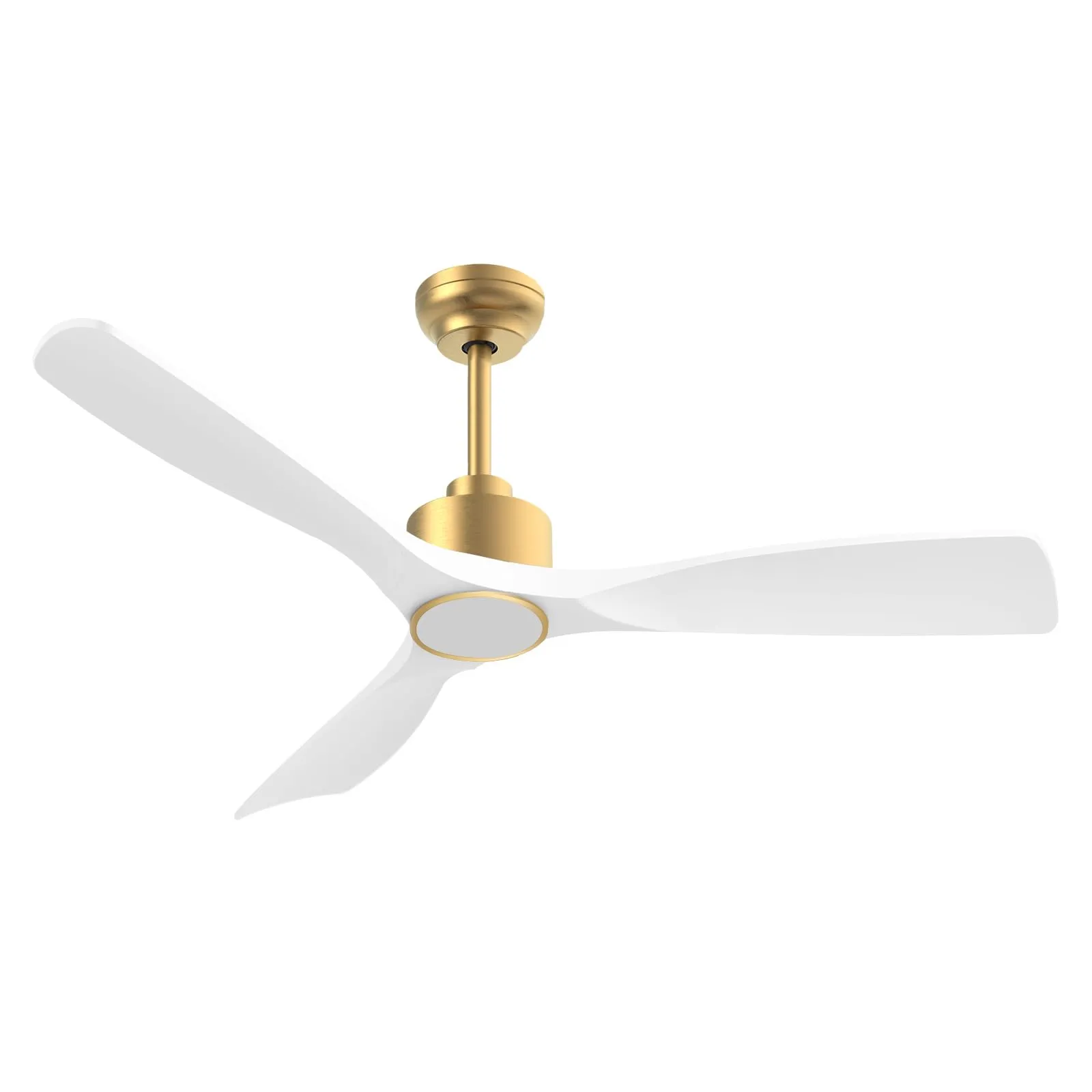 OFANTOP 52 Inch Modern White Gold Smart Ceiling Fan with Light and Remote