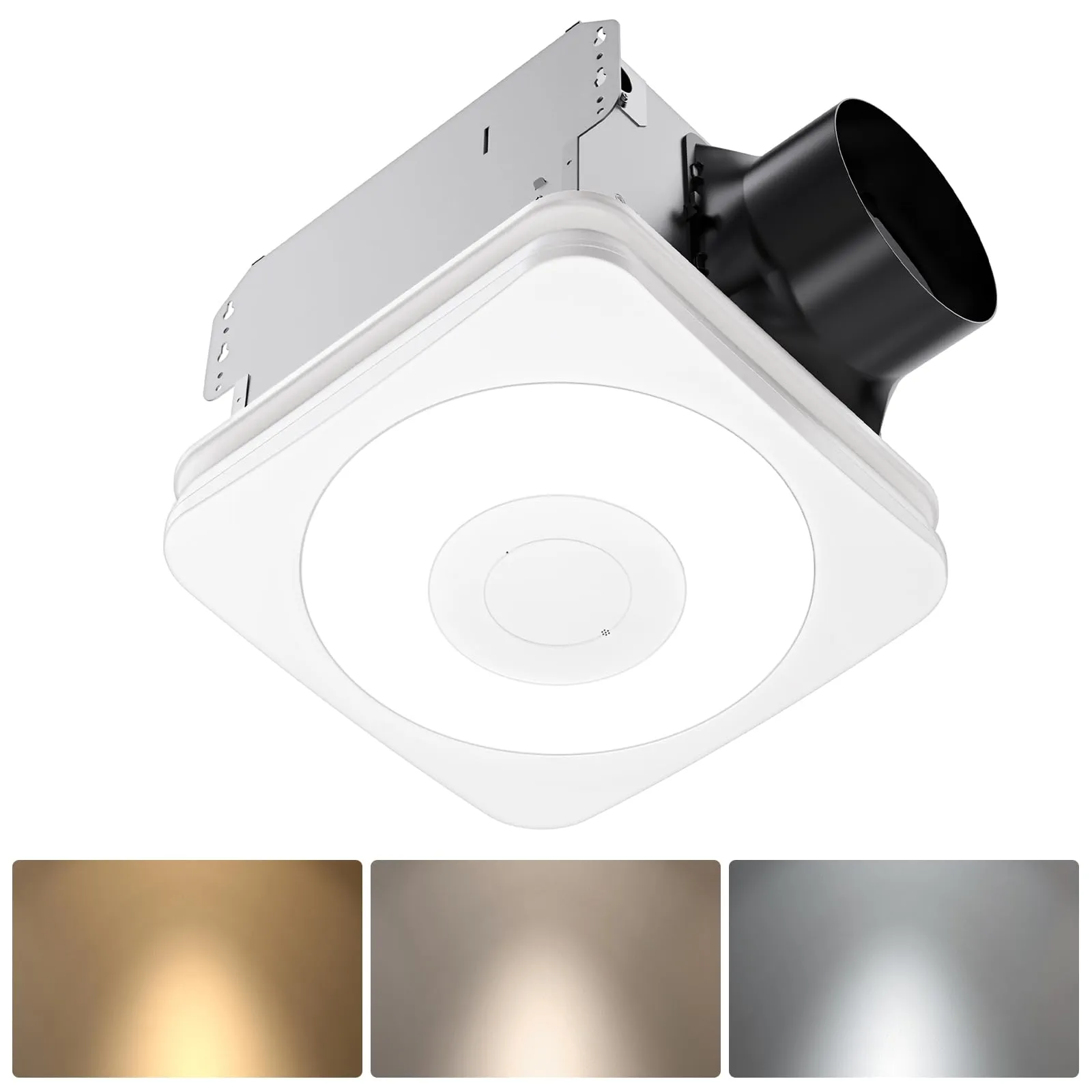 OREiN 3-in-1 Bathroom Exhaust Fan with Light & Humidity Sensor, 160 CFM, 1.0 Sone, Auto-On at 60% Humidity, 1500LM, 3CCT, Night Light, ENERGY STAR, HVI/FCC/ETL, Cutout 11.81''x 11.02''