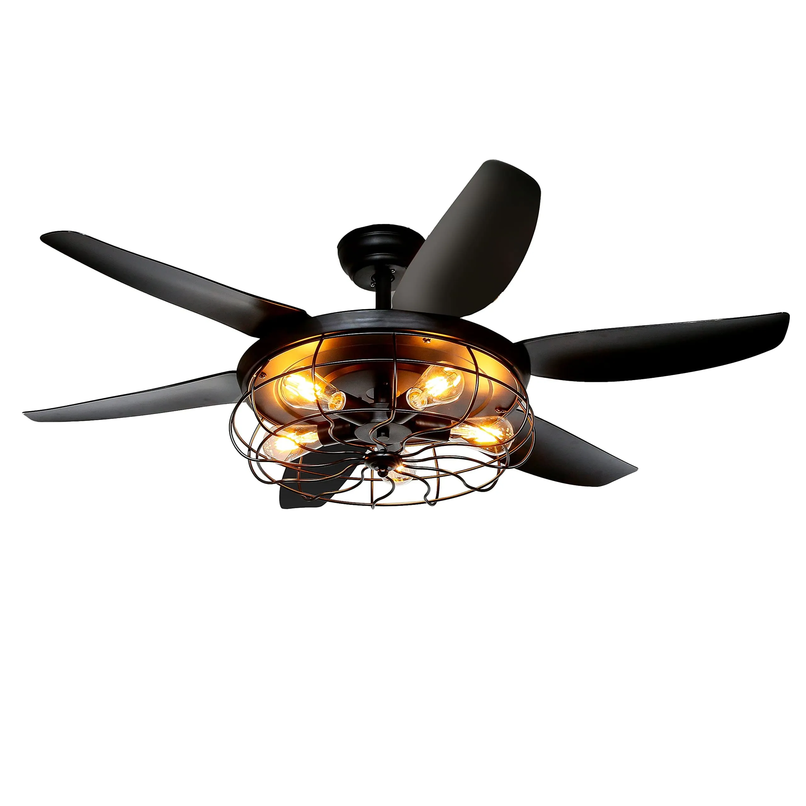 Ohniyou 52'' Rustic Farmhouse Ceiling Fan with Lights and Remote