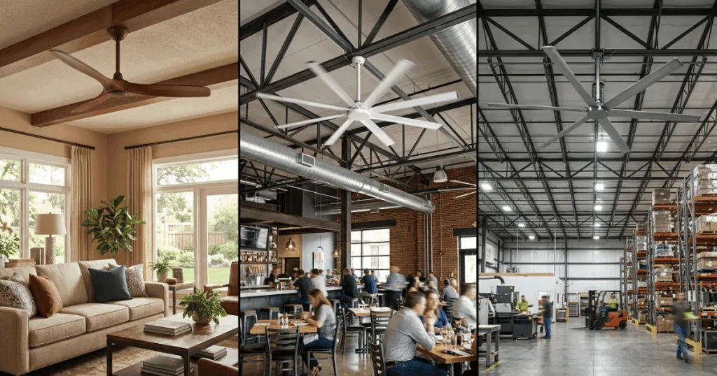 Residential vs Commercial vs Industrial Fans