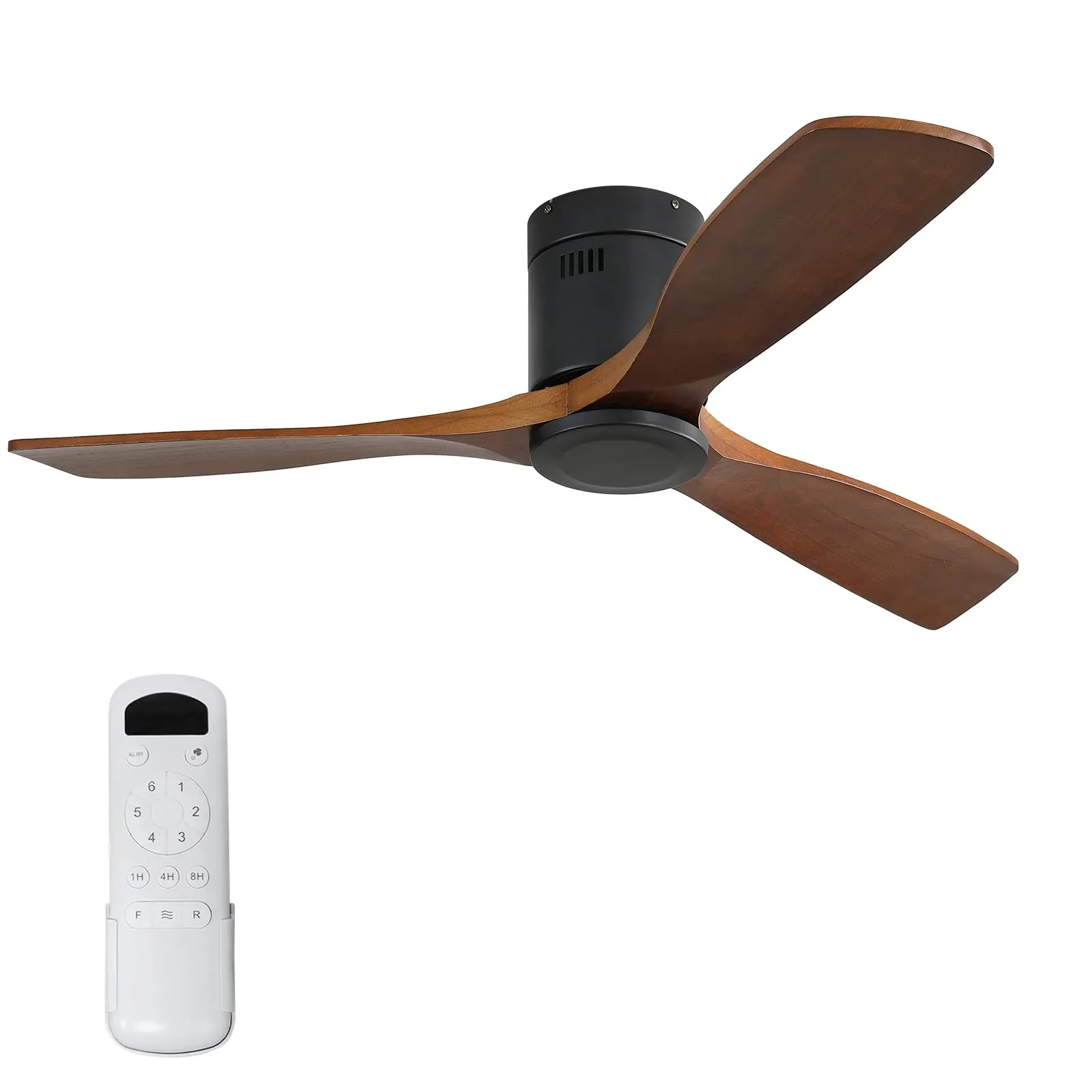 Sofucor 52 Inch Low Profile Ceiling Fans No Light, Flush Mount